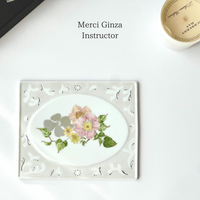 ポーセラーツ　銀座　インストラクター　上絵の具　プレート (2)